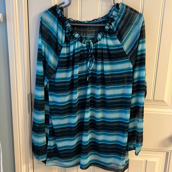Ricki’s - dressy or casual sheer blouse with attached cami - Picture 1 of 4